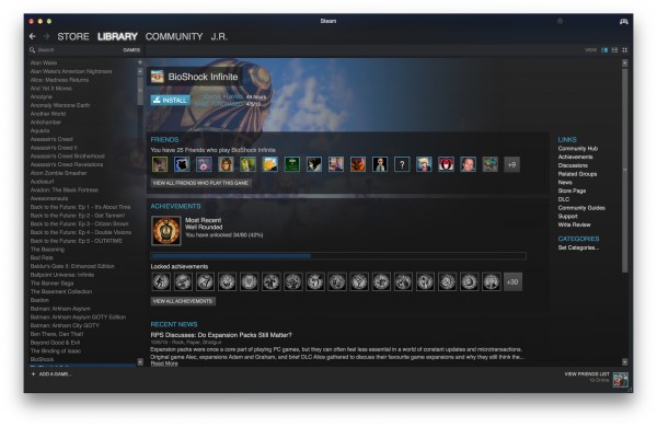 what games can you play on steam for mac